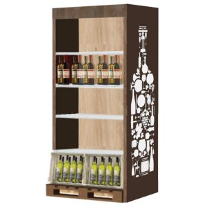 Alkoholio vitrina - stelažas  OM-1